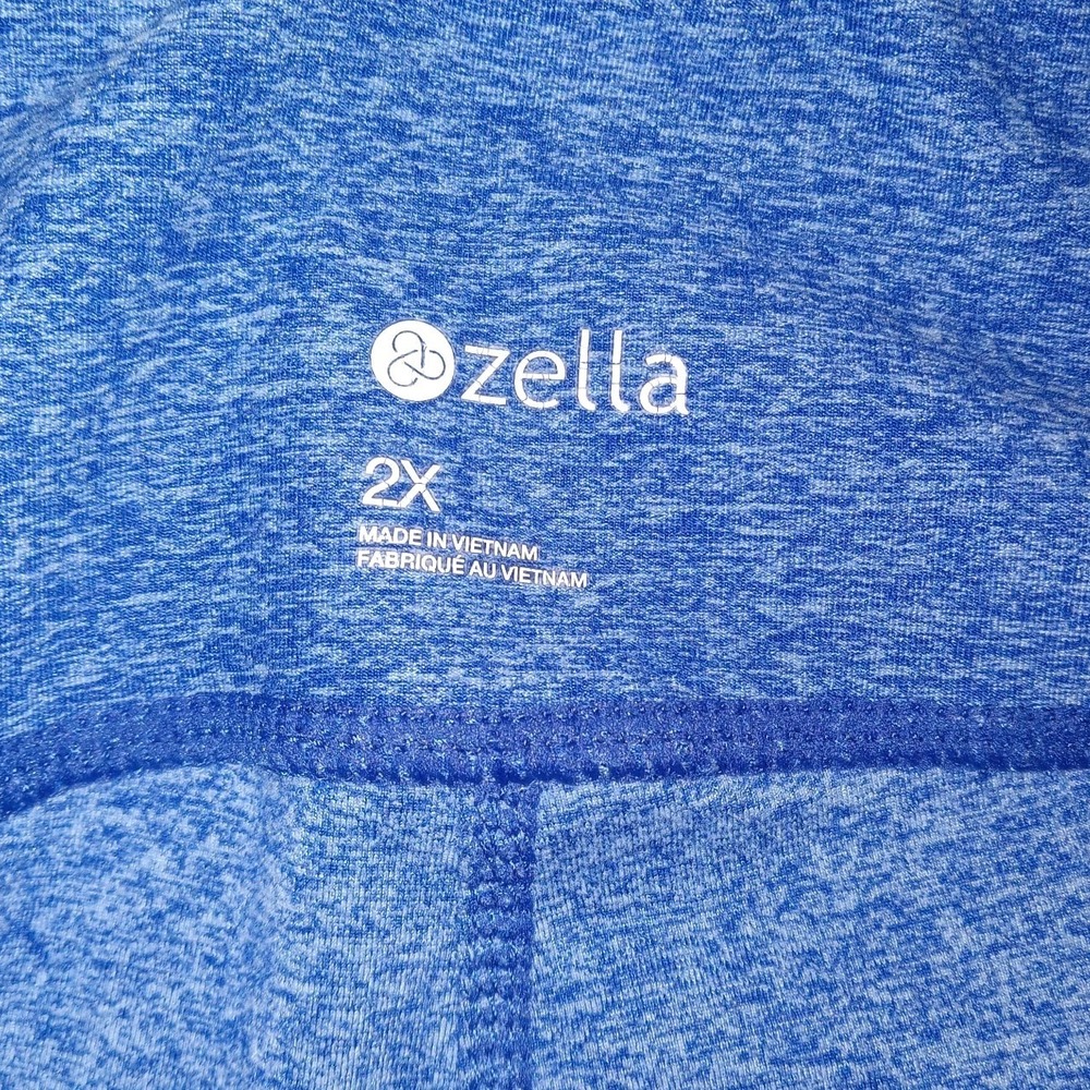 Zella Jogger Pants Womens 2X Blue Heathered Activewear Pockets High Rise - Picture 2 of 7